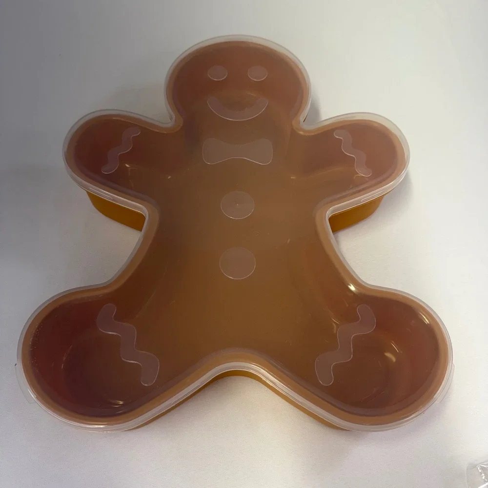 Cook With Color Gingerbread Man Snack Box Christmas Holiday Tray New Open Bag